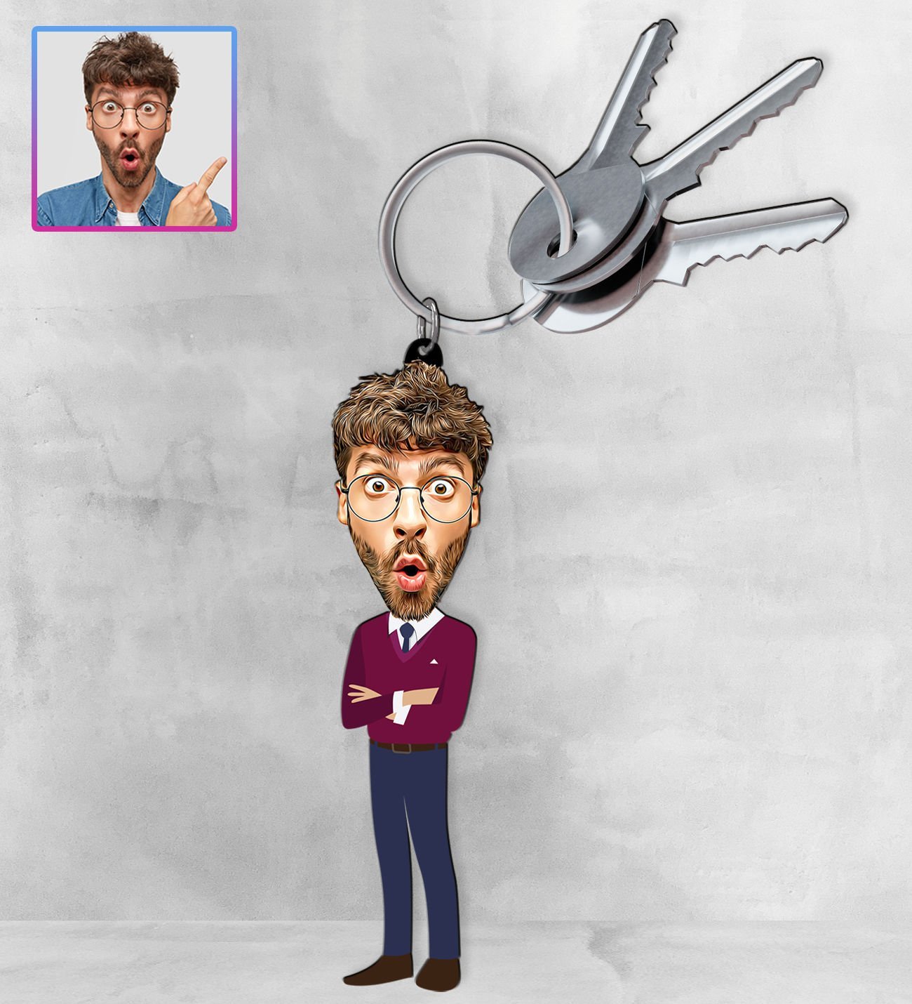 eJOYA Kişiye Özel Karikatür Tasarım Anahtarlık 97201
