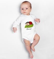 eJOYA Kişiye Özel Zıbın Ve Önlük Bebek Hediye Seti 110107