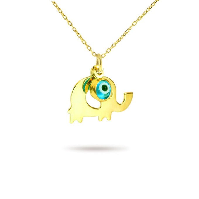 eJOYA Nazar Fil Altın Kolye 48471