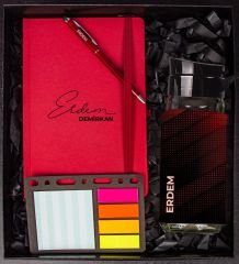 eJOYA Kişiye Özel Defter Kalem Matara Ve Mini Organizer Ofis Kırtasiye Hediye Kutusu 110329