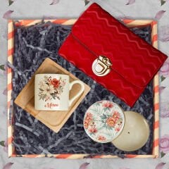 eJOYA Annelere Özel Türk Kahvesi Fincanı & Mum & Cüzdan Hediye Kutusu 116307