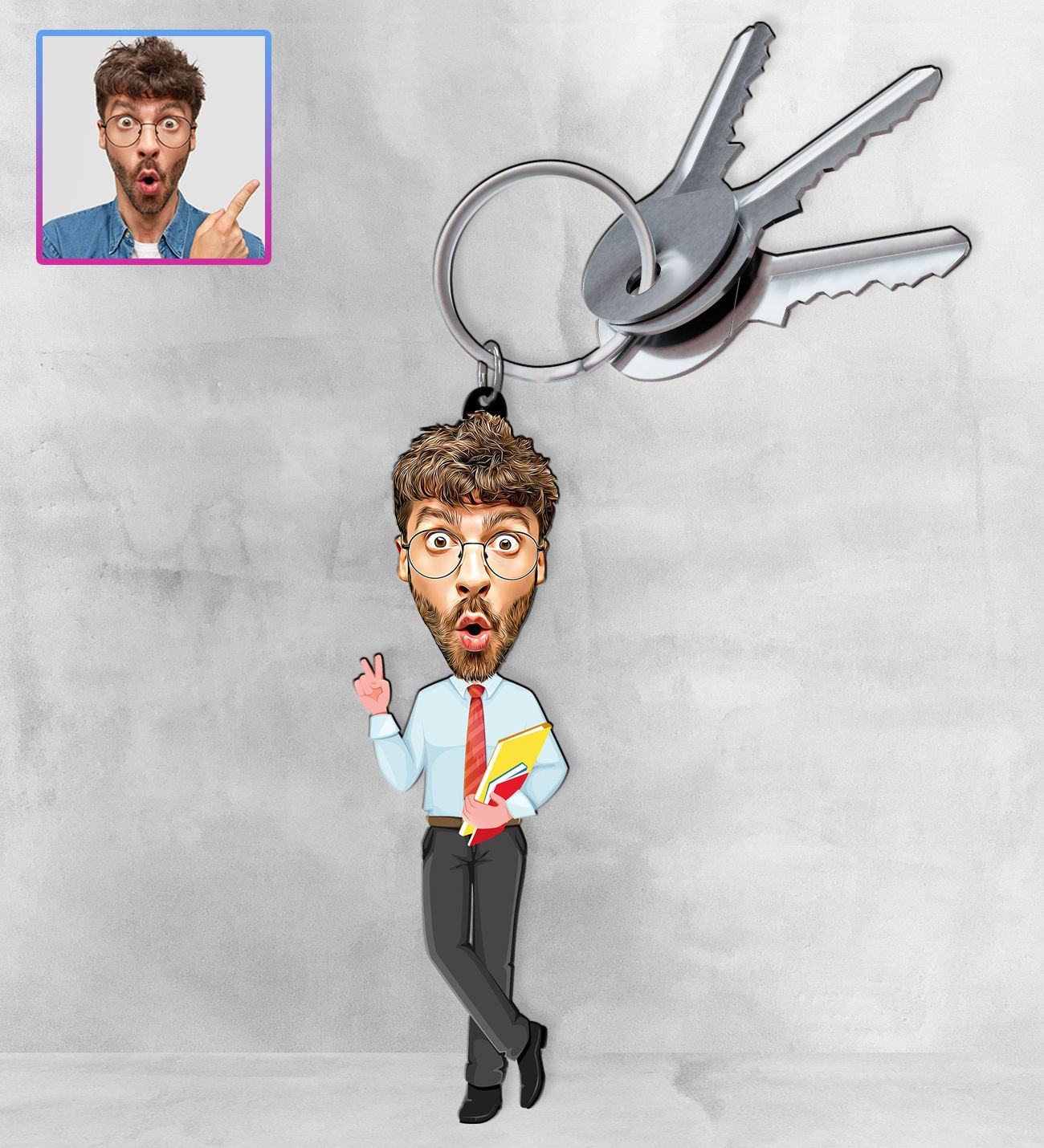 eJOYA Kişiye Özel Karikatür Tasarım Anahtarlık 97208