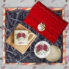 eJOYA Annelere Özel Türk Kahvesi Fincanı & Mum & Cüzdan Hediye Kutusu 116309