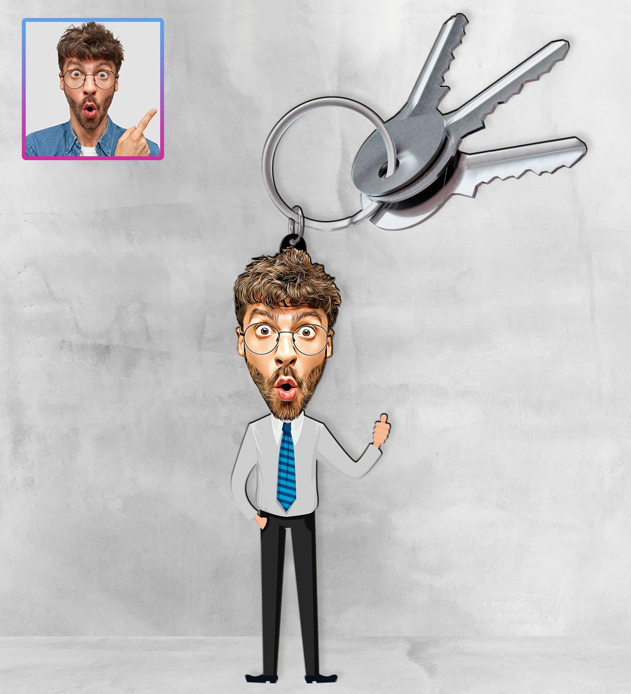 eJOYA Kişiye Özel Karikatür Tasarım Anahtarlık 97212