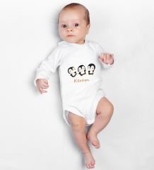 eJOYA Kişiye Özel Zıbın Ve Önlük Bebek Hediye Seti 110117