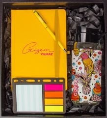 eJOYA Kişiye Özel Defter Kalem Matara Ve Mini Organizer Ofis Kırtasiye Hediye Kutusu 110335