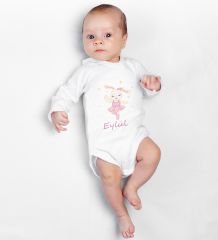 eJOYA Kişiye Özel Zıbın Ve Önlük Bebek Hediye Seti 110120