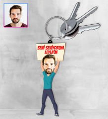 eJOYA Kişiye Özel Karikatür Tasarım Anahtarlık 97216
