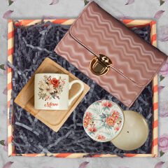 eJOYA Annelere Özel Türk Kahvesi Fincanı & Mum & Cüzdan Hediye Kutusu 116317