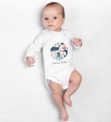 eJOYA Kişiye Özel Zıbın Ve Önlük Bebek Hediye Seti 110124