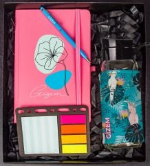 eJOYA Kişiye Özel Defter Kalem Matara Ve Mini Organizer Ofis Kırtasiye Hediye Kutusu 110344