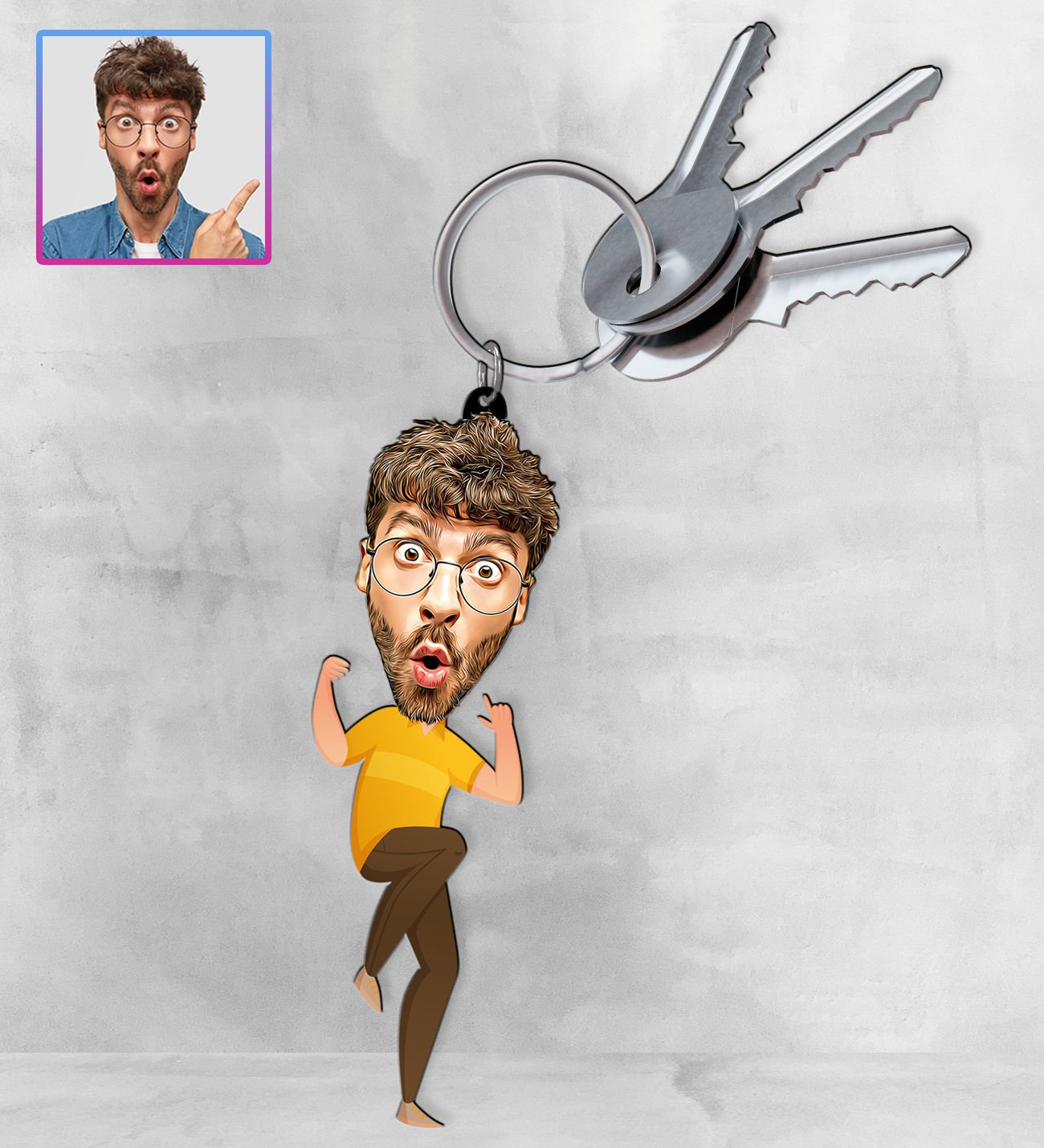 eJOYA Kişiye Özel Karikatür Tasarım Anahtarlık 97224