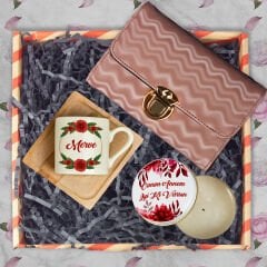 eJOYA Annelere Özel Türk Kahvesi Fincanı & Mum & Cüzdan Hediye Kutusu 116325