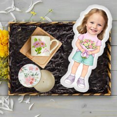 eJOYA Annelere Özel Türk Kahvesi Fincanı & Mum & Oyuncak Yastık Hediye Kutusu 116327