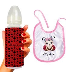 eJOYA Kişiye Özel Biberon Ve Önlük Bebek Hediye Seti 110132