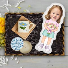 eJOYA Annelere Özel Türk Kahvesi Fincanı & Mum & Oyuncak Yastık Hediye Kutusu 116328