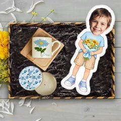 eJOYA Annelere Özel Türk Kahvesi Fincanı & Mum & Oyuncak Yastık Hediye Kutusu 116334