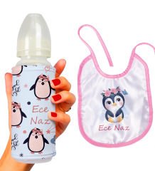 eJOYA Kişiye Özel Biberon Ve Önlük Bebek Hediye Seti 110142
