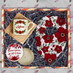 eJOYA Annelere Özel Türk Kahvesi Fincanı & Mum & Fular Hediye Kutusu 116341