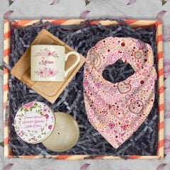 eJOYA Annelere Özel Türk Kahvesi Fincanı & Mum & Fular Hediye Kutusu 116343