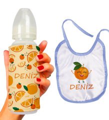 eJOYA Kişiye Özel Biberon Ve Önlük Bebek Hediye Seti 110150