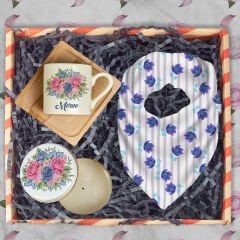 eJOYA Annelere Özel Türk Kahvesi Fincanı & Mum & Fular Hediye Kutusu 116346