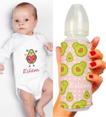 eJOYA Kişiye Özel Zıbın Ve Biberon Bebek Hediye Seti 110153