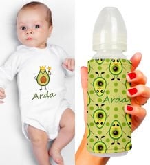 eJOYA Kişiye Özel Zıbın Ve Biberon Bebek Hediye Seti 110154