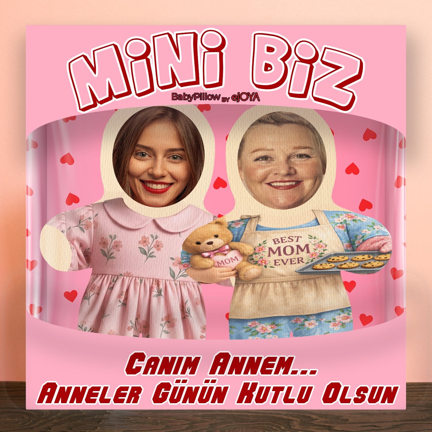 eJOYA Annelere Özel MiniBiz Oyuncak Yastık Hediye Kutusu 116351