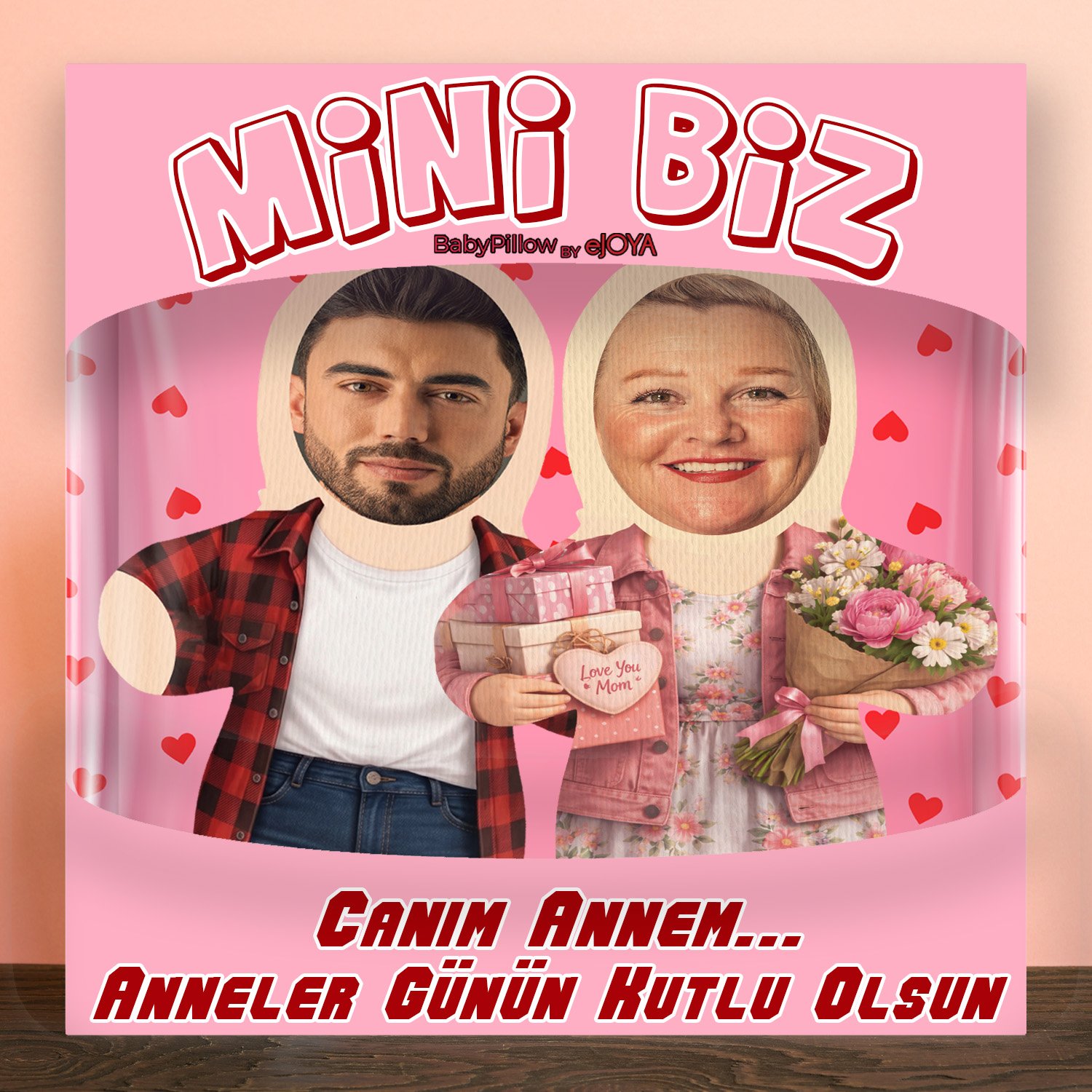 eJOYA Annelere Özel MiniBiz Oyuncak Yastık Hediye Kutusu 116352