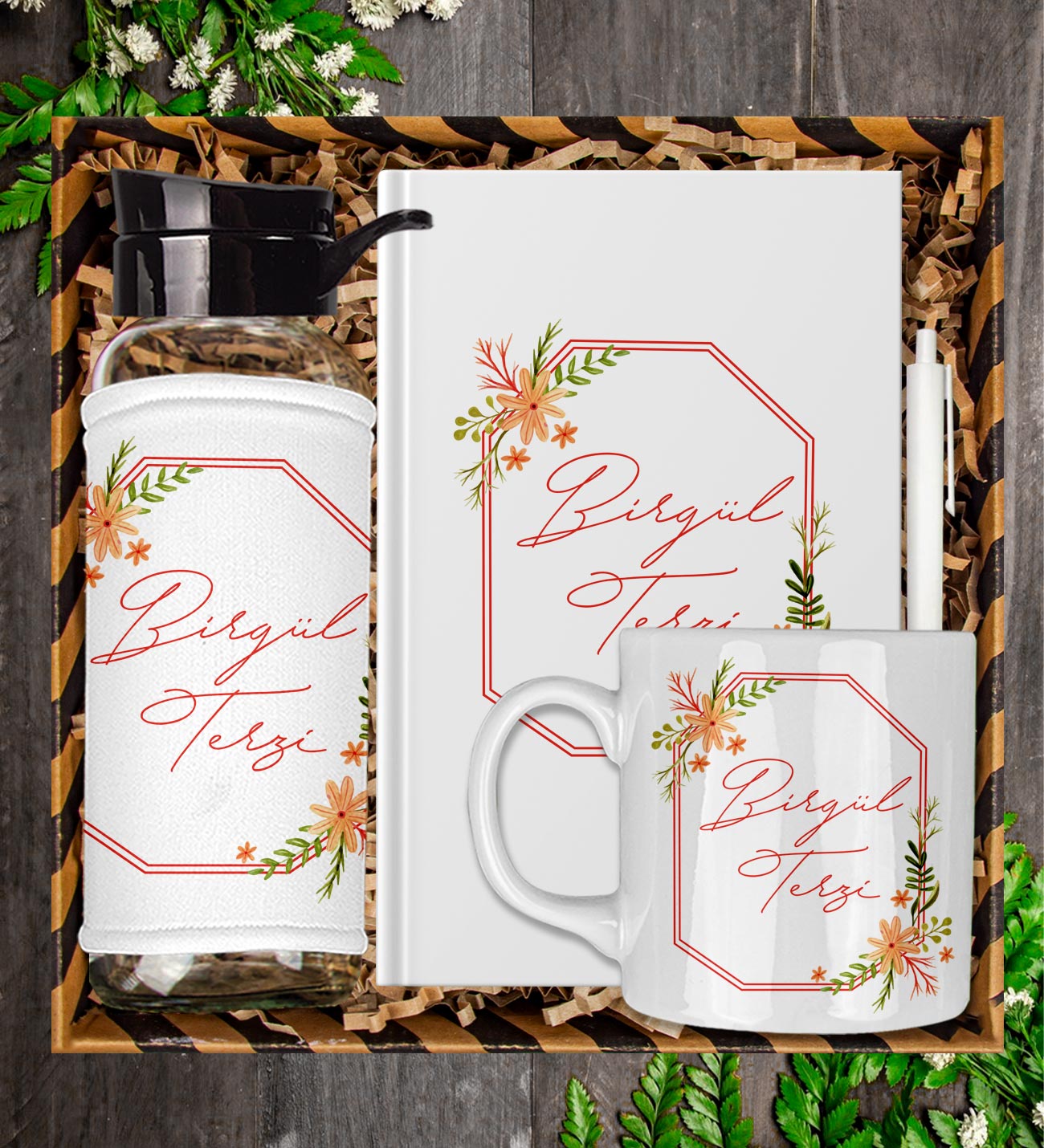 eJOYA Kişiye Özel Tasarım Defter Kalem Matara Ve Kupa Hediye Seti 104896