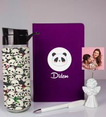 eJOYA Kişiye Özel Defter Kalem Matara Ve Fotoğraflı Notluk Hediye Seti 93564