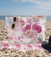 eJOYA 3’lü Plaj Seti ( Plaj Çantası & Havlu & Pareo) 116360