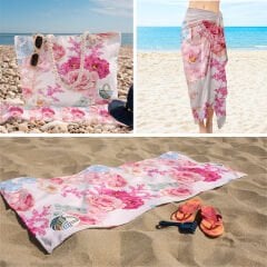 eJOYA 3’lü Plaj Seti ( Plaj Çantası & Havlu & Pareo) 116360