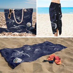 eJOYA 3’lü Plaj Seti ( Plaj Çantası & Havlu & Pareo) 116363