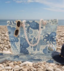 eJOYA 3’lü Plaj Seti ( Plaj Çantası & Havlu & Pareo) 116364