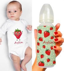 eJOYA Kişiye Özel Zıbın Ve Biberon Bebek Hediye Seti 110173