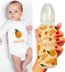 eJOYA Kişiye Özel Zıbın Ve Biberon Bebek Hediye Seti 110174
