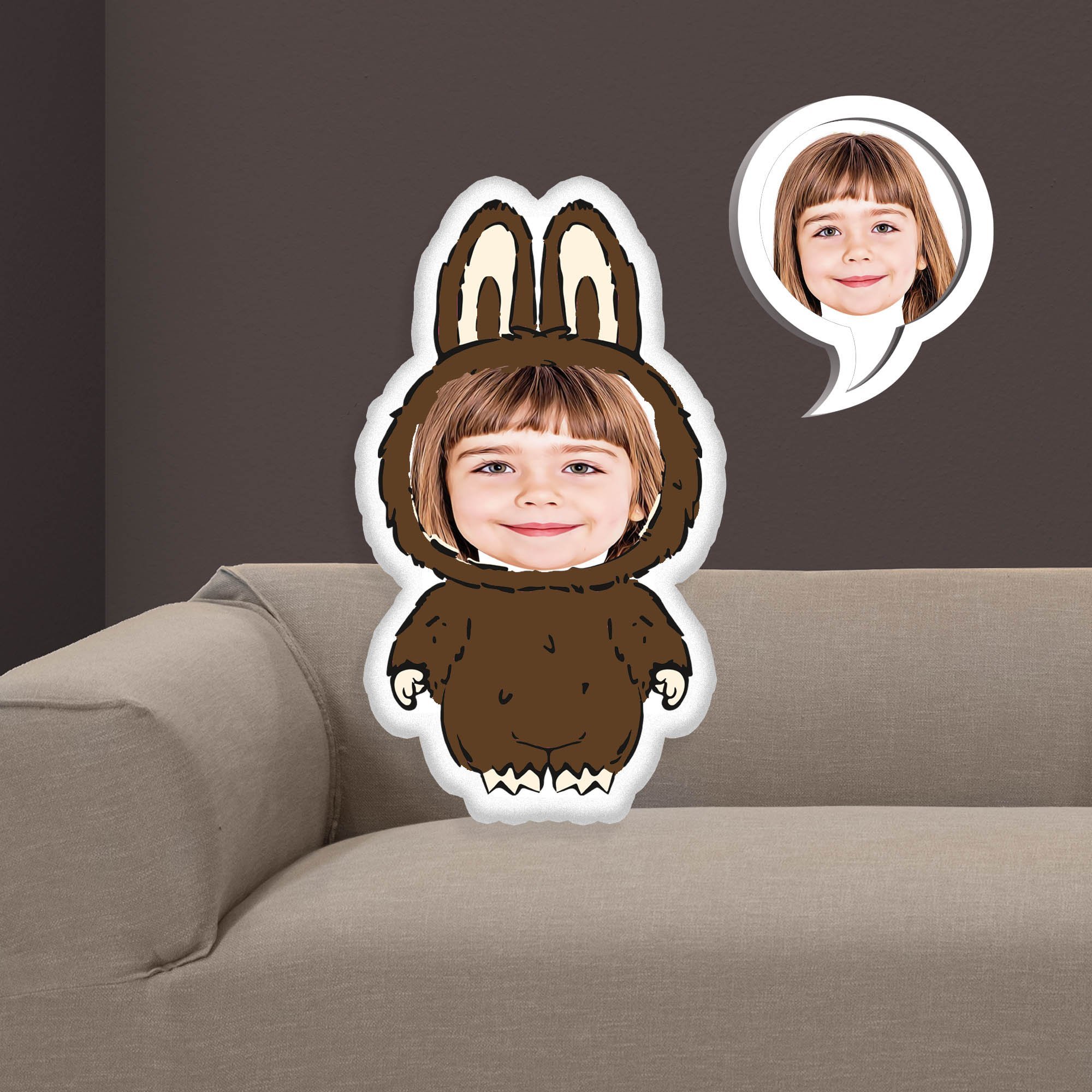 eJOYA Kişiye Özel Fotoğraflı Lububu Kumaş Bebek Yastık 116122