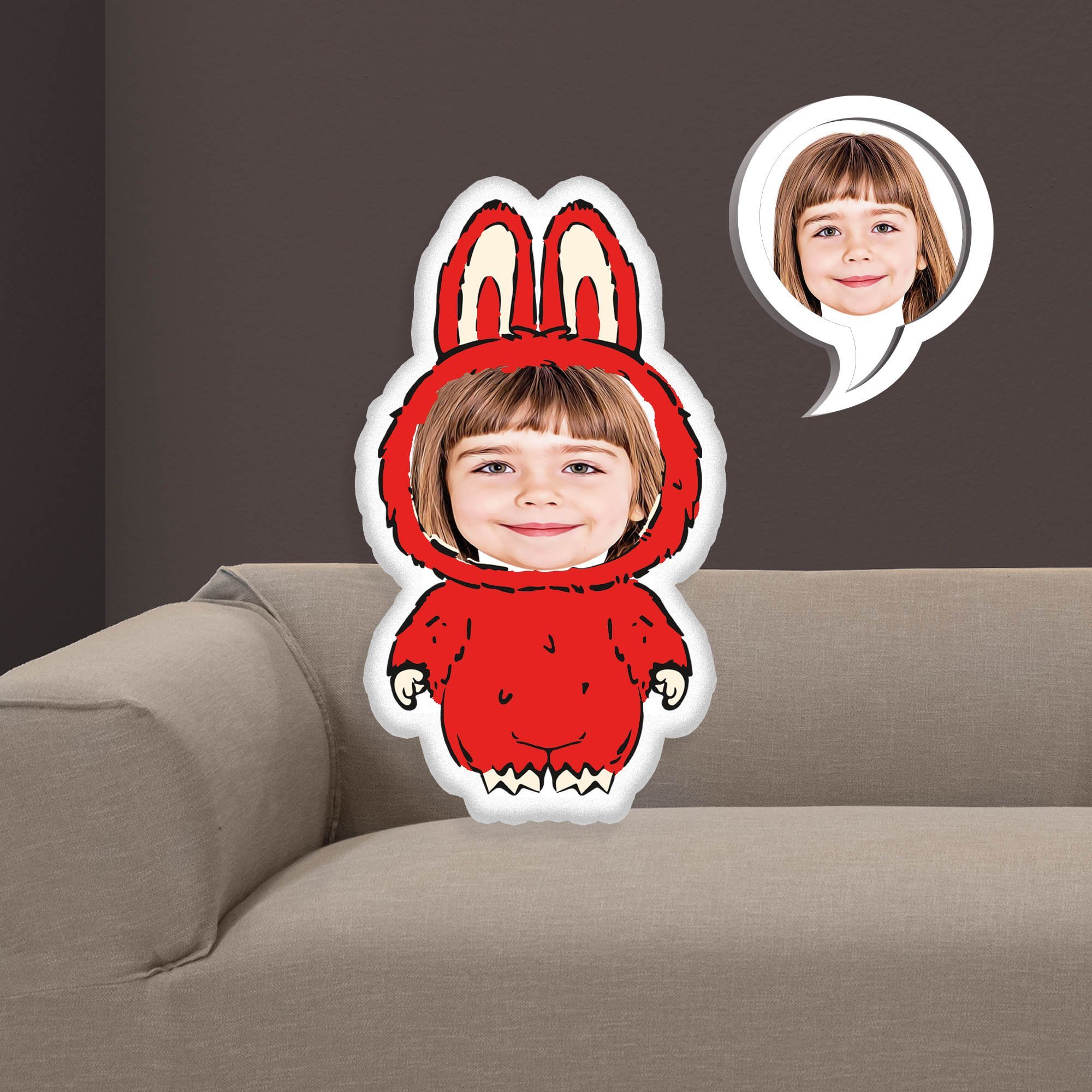 eJOYA Kişiye Özel Fotoğraflı Lububu Kumaş Bebek Yastık 116123