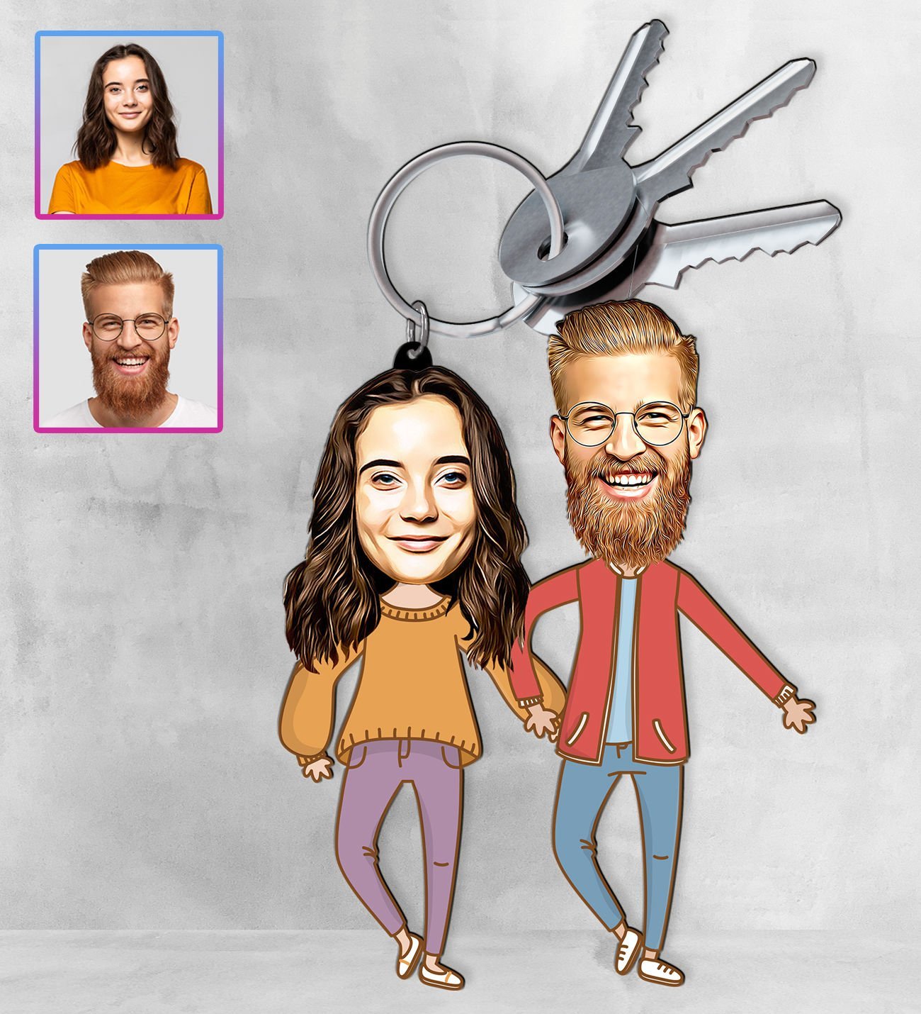 eJOYA Kişiye Özel Karikatür Tasarım Anahtarlık 97277