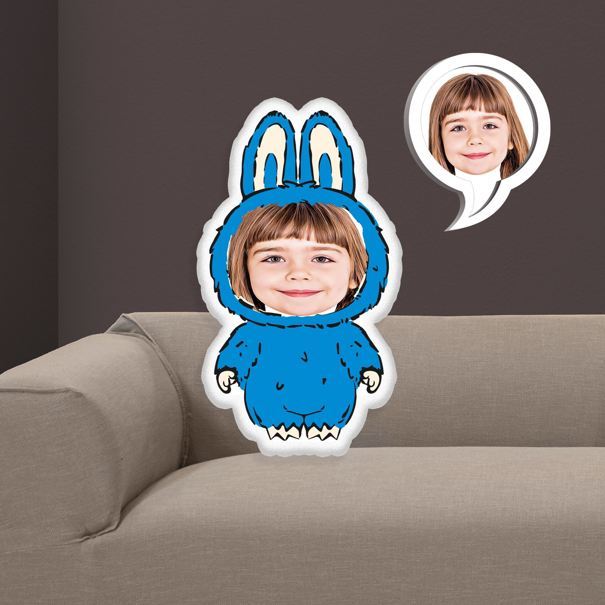 eJOYA Kişiye Özel Fotoğraflı Lububu Kumaş Bebek Yastık 116124