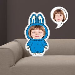 eJOYA Kişiye Özel Fotoğraflı Labubu Kumaş Bebek Yastık 116124