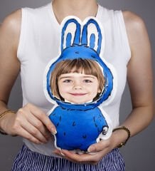 eJOYA Kişiye Özel Fotoğraflı Labubu Kumaş Bebek Yastık 116124