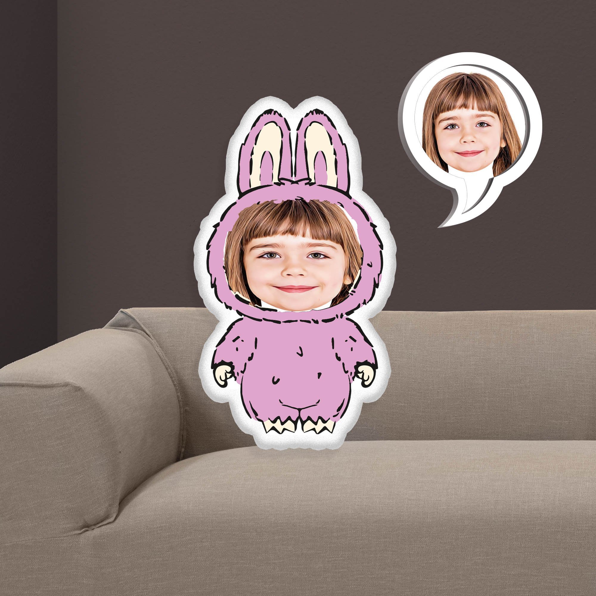 eJOYA Kişiye Özel Fotoğraflı Lububu Kumaş Bebek Yastık 116125