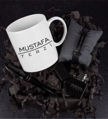 eJOYA Kişiye Özel Zippo Model Çakmak Metal Roller Kalem Bileklik Ve Kupa Erkek Aksesuar Seti 106797
