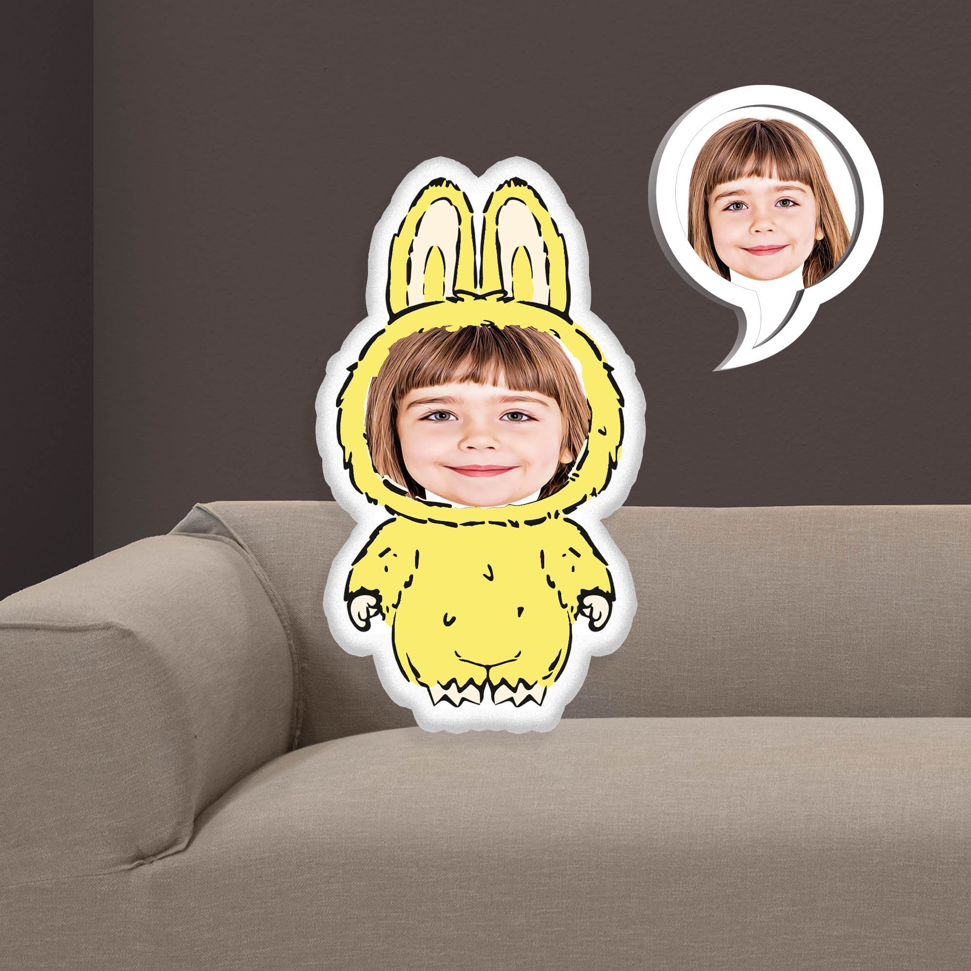 eJOYA Kişiye Özel Fotoğraflı Lububu Kumaş Bebek Yastık 116126