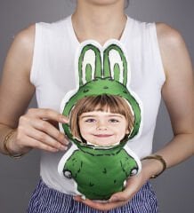 eJOYA Kişiye Özel Fotoğraflı Labubu Kumaş Bebek Yastık 116127