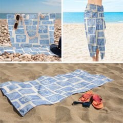 eJOYA 3’lü Plaj Seti ( Plaj Çantası & Havlu & Pareo) 116379