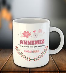 eJOYA Kişiye Özel Annemiz Seni Çok Seviyoruz Temalı Kupa Bardak 82499
